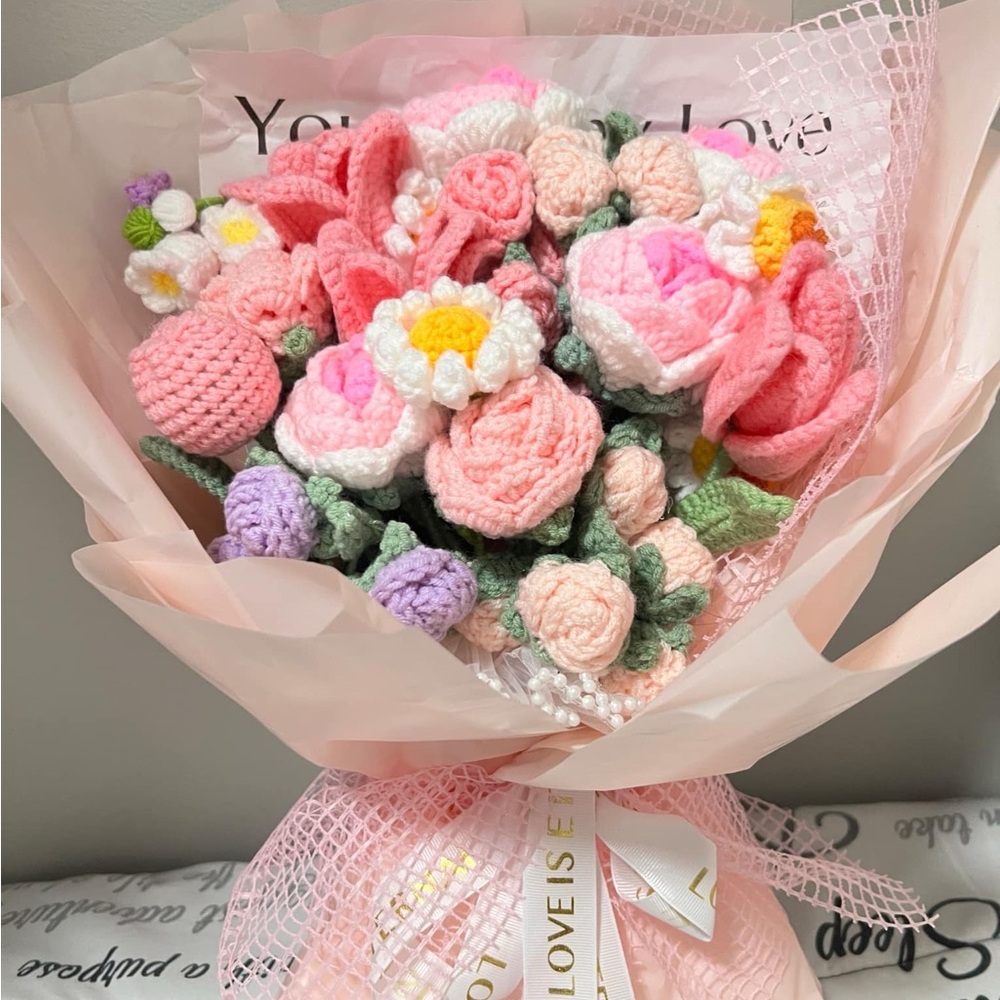 Handmade crotchet Flower Bouquet